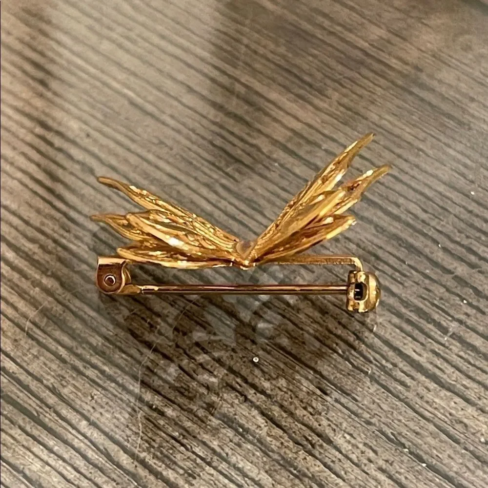 Vintage Gold-tone NAPIER Filigree Butterfly Pin - Brooch